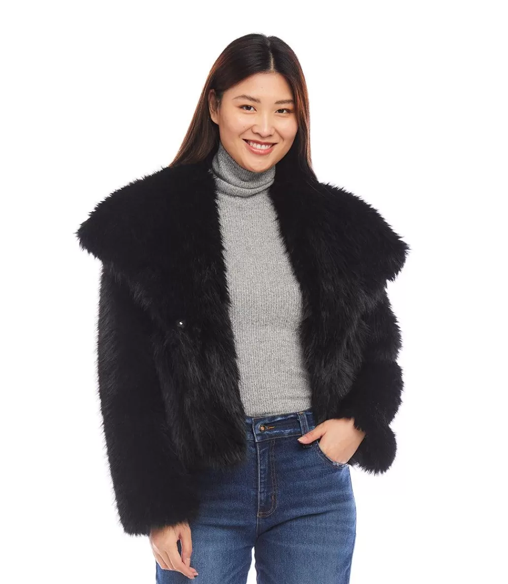 Faux Fur Coat>Karen Kane Hot