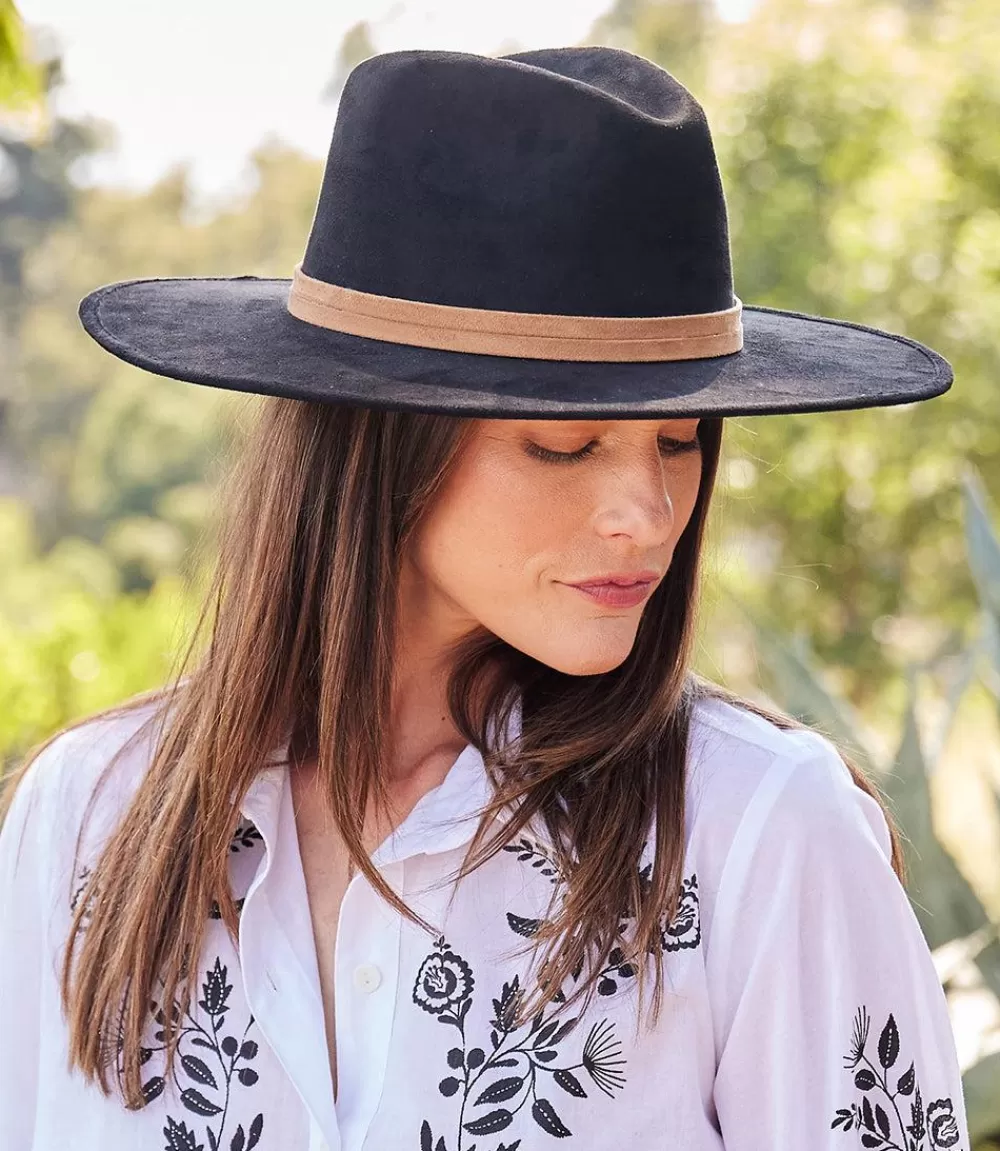 Faux Suede Fedora Hat>Karen Kane Clearance