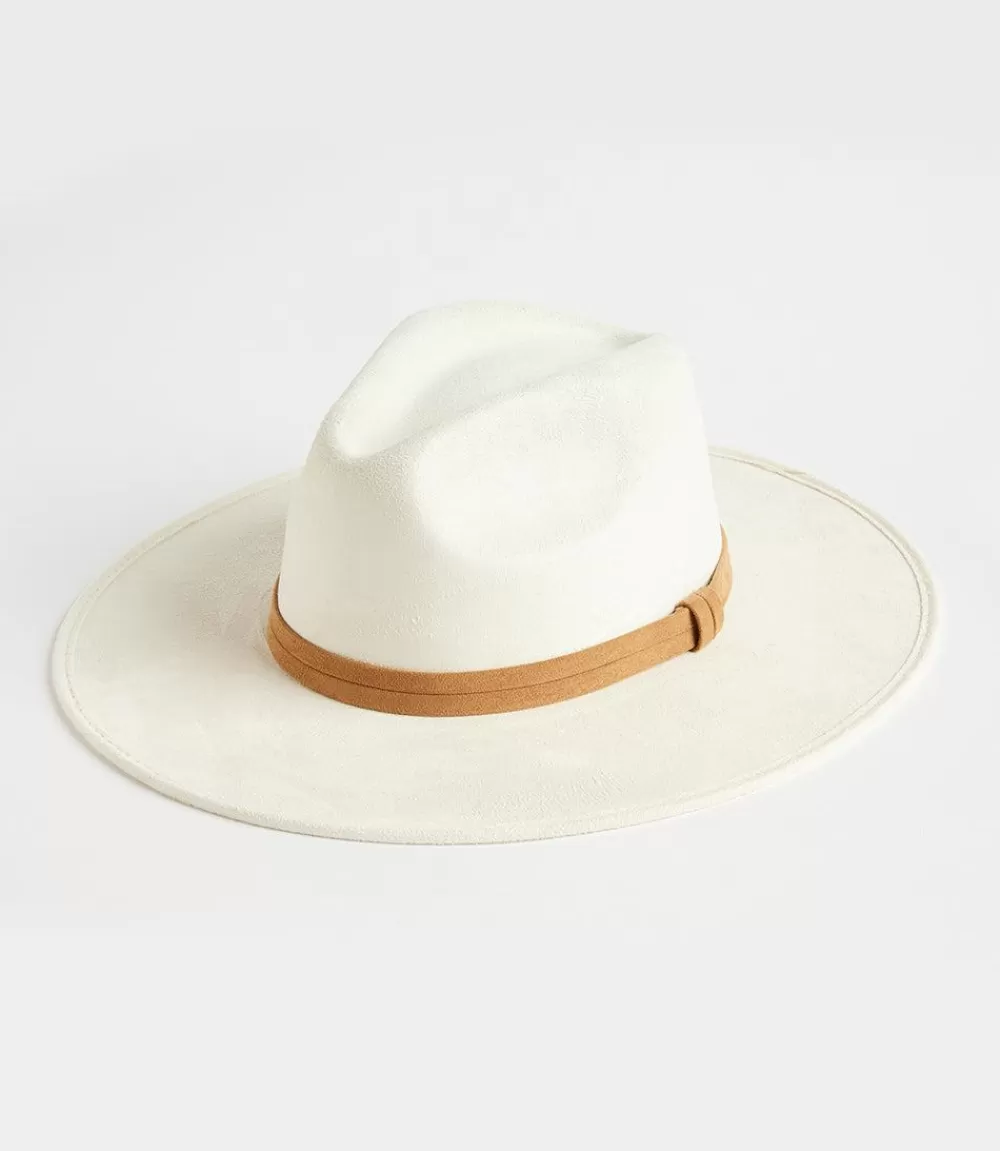 Faux Suede Fedora Hat>Karen Kane Shop