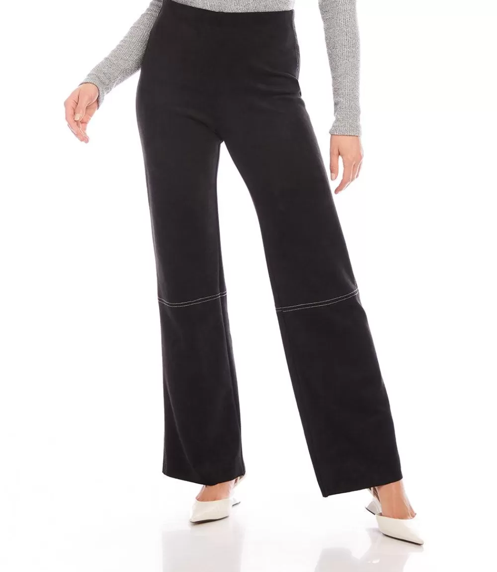 Faux Suede Stitch Pants>Karen Kane New