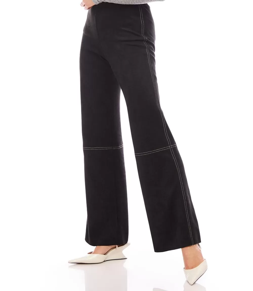 Faux Suede Stitch Pants>Karen Kane New