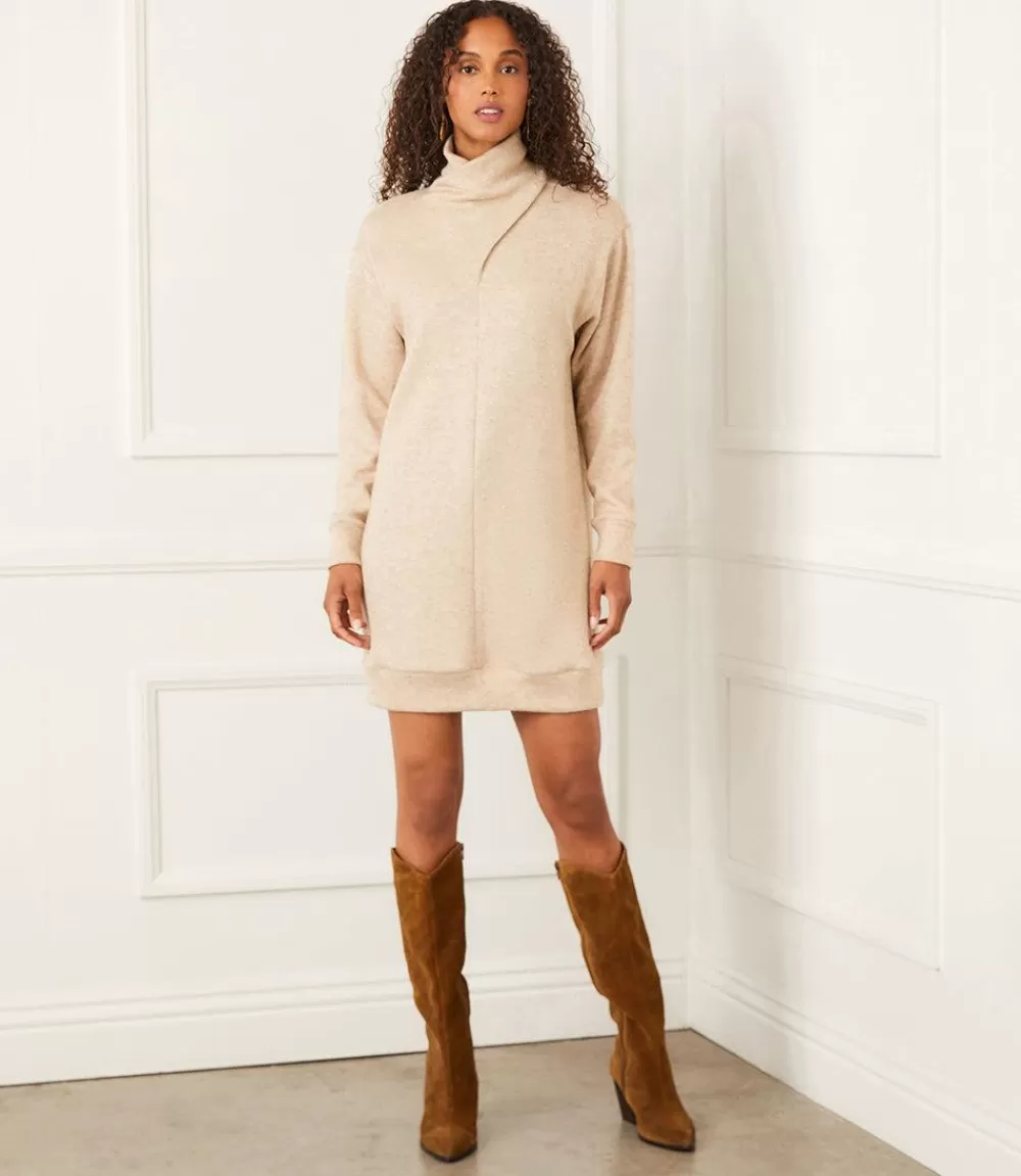 Faux Wrap Turtleneck Dress>Karen Kane Flash Sale