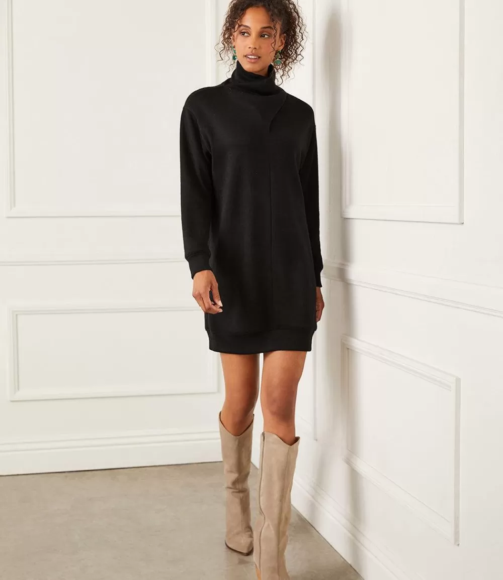 Faux Wrap Turtleneck Dress>Karen Kane Sale