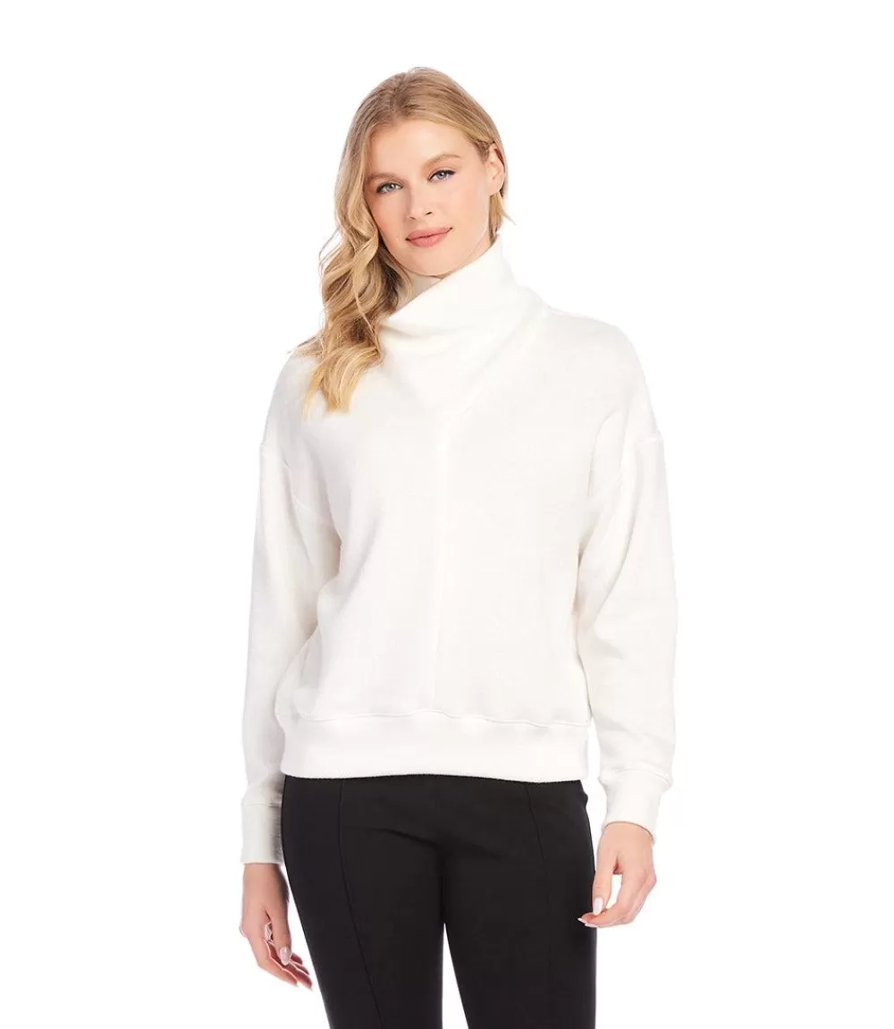 Faux Wrap Turtleneck Top>Karen Kane Cheap