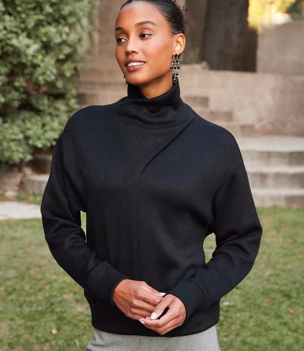 Faux Wrap Turtleneck Top>Karen Kane Sale