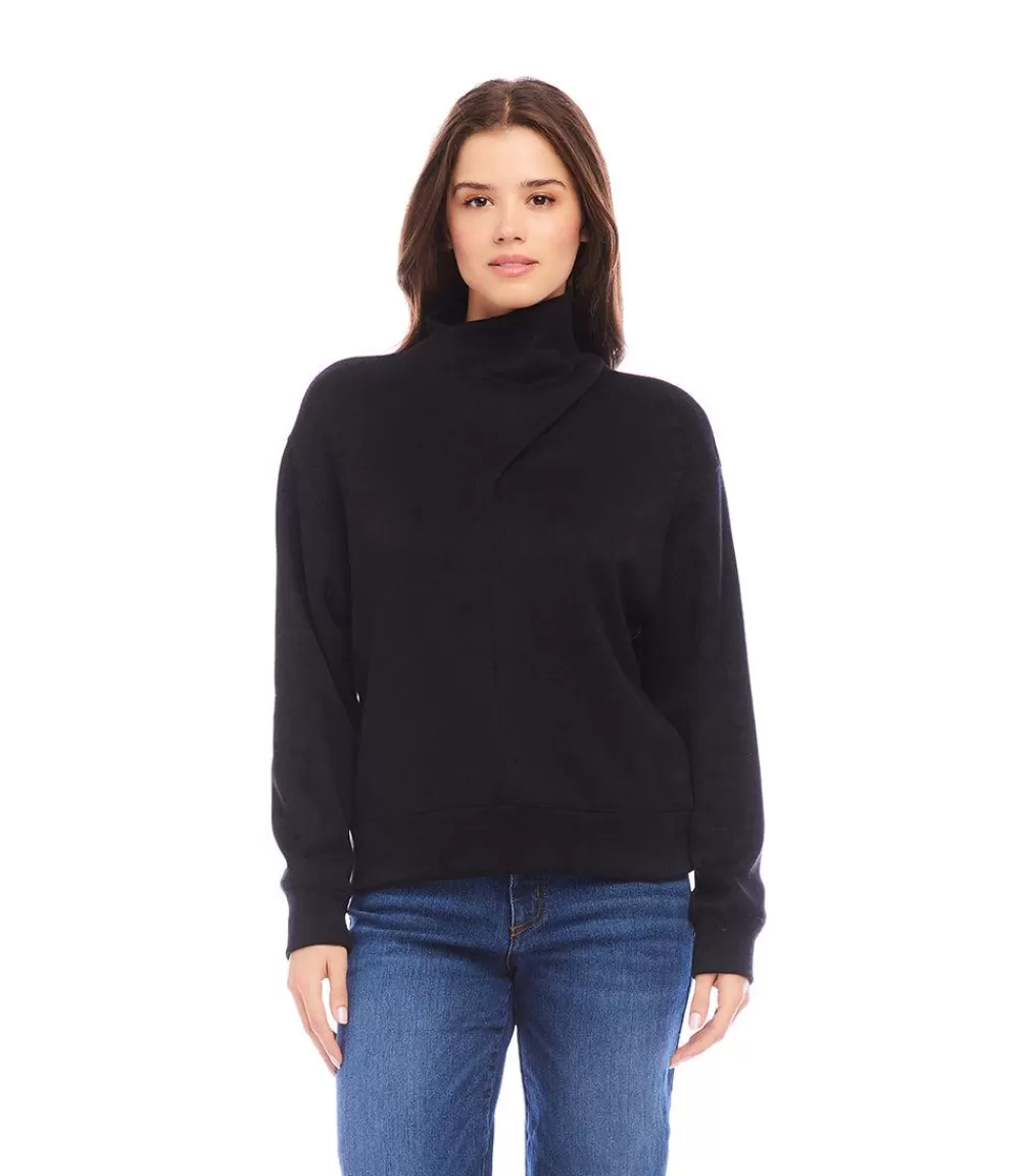 Faux Wrap Turtleneck Top>Karen Kane Sale