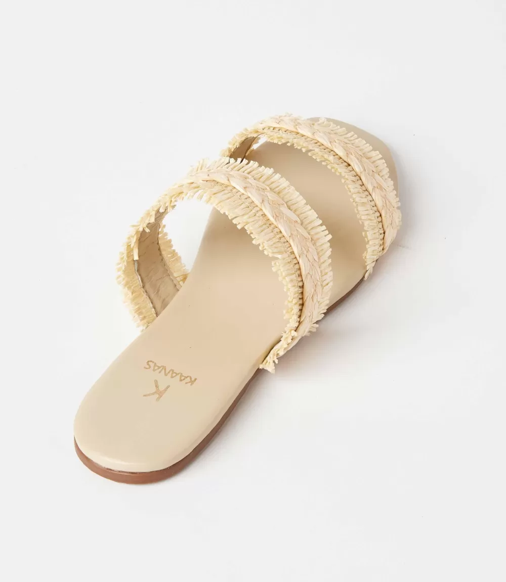 Frayed Double Band Sandals>Karen Kane Shop