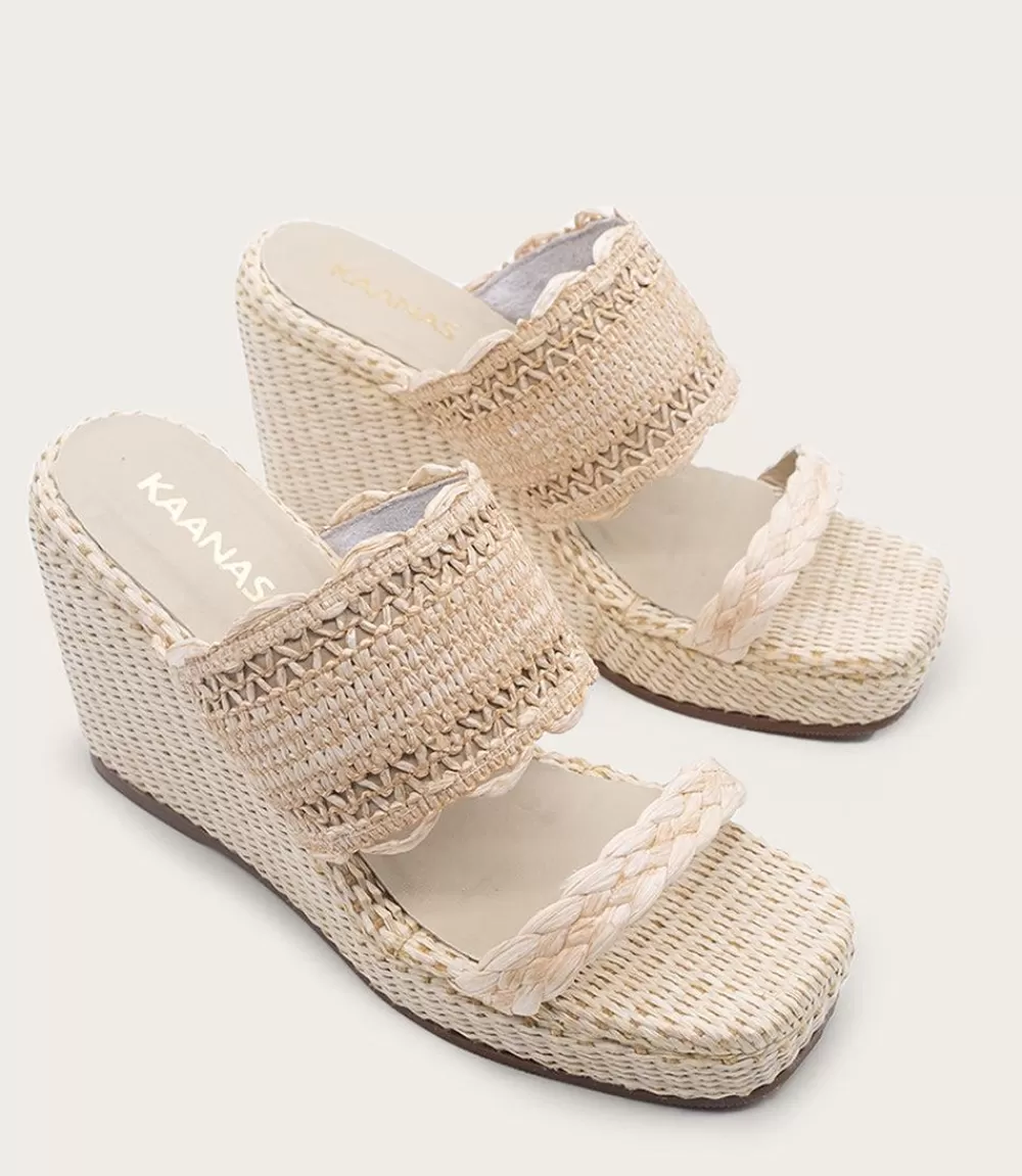 Frayed Raffia Wedges>Karen Kane Hot