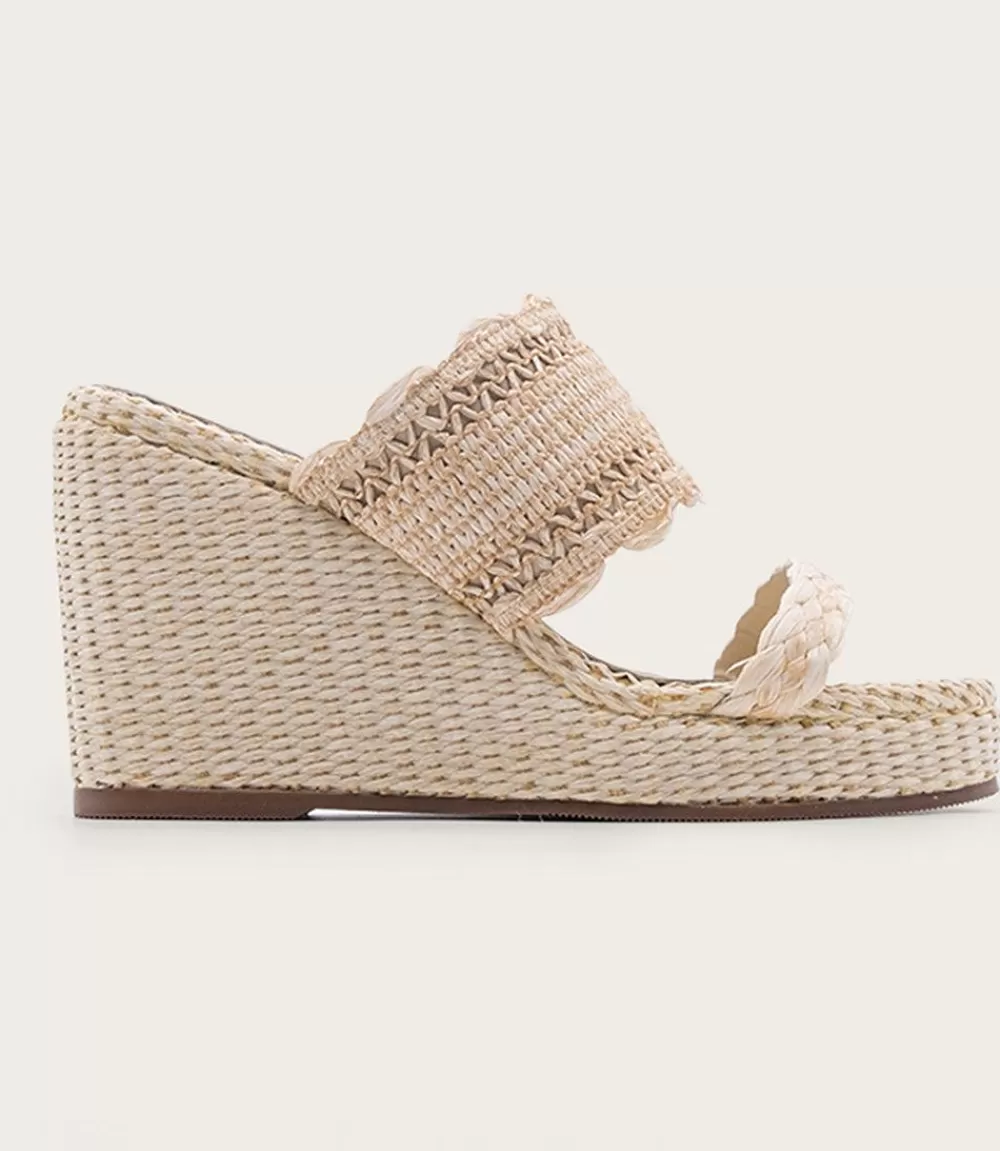 Frayed Raffia Wedges>Karen Kane Hot