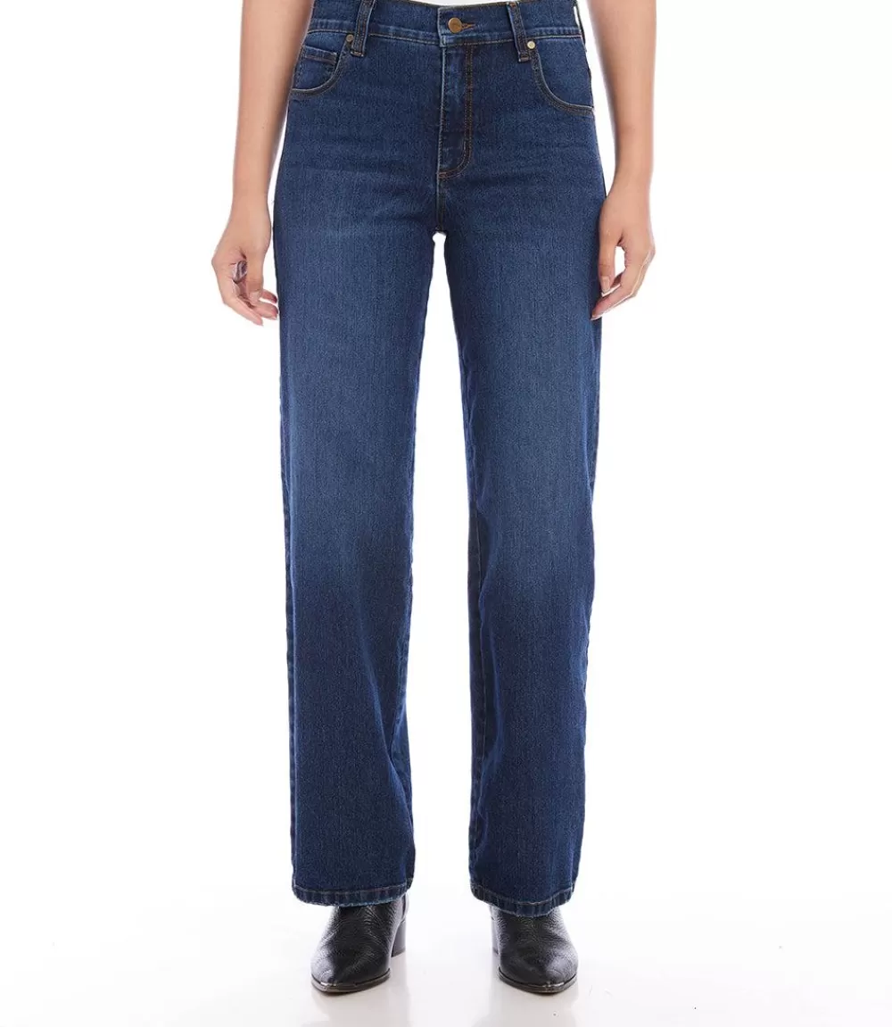 Full Length Wide Leg Jeans>Karen Kane Outlet