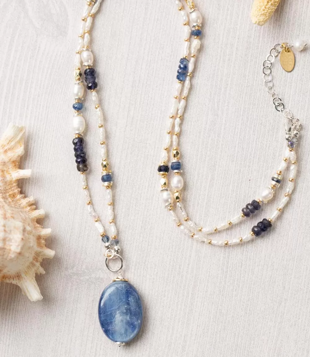 Gemstone Beaded Pendant Necklace>Karen Kane Store