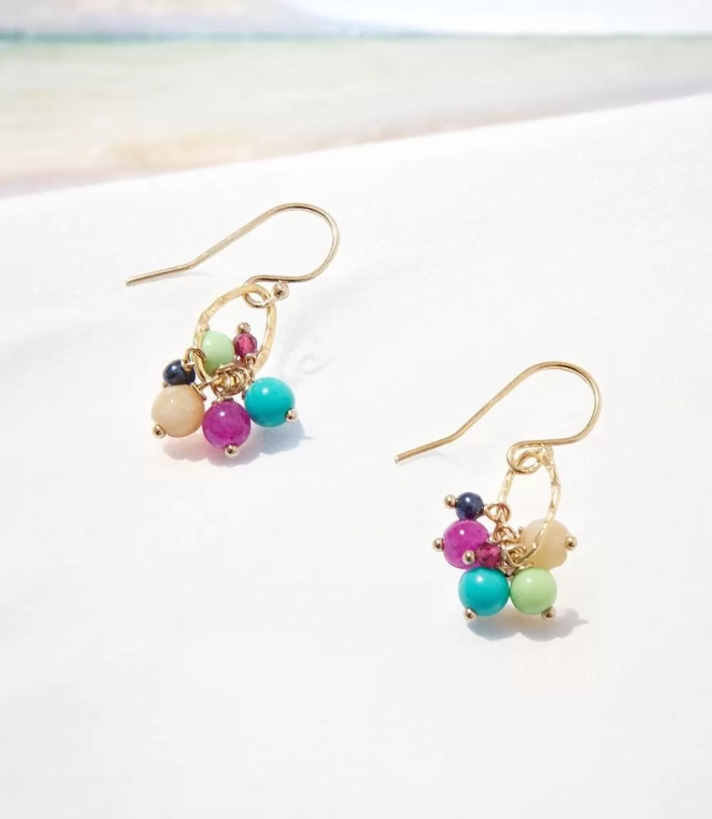 Gemstone Cluster Earrings>Karen Kane New