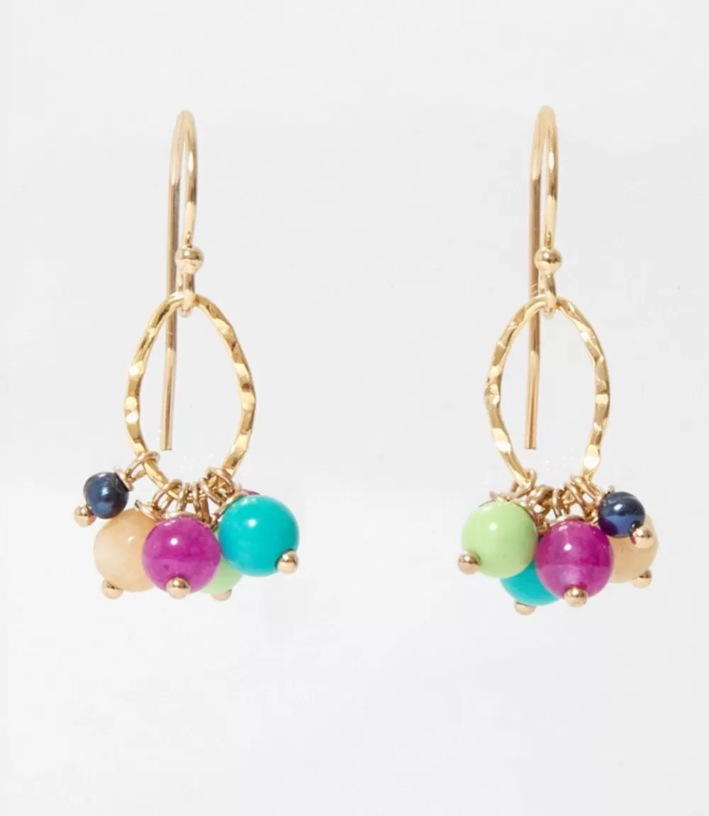 Gemstone Cluster Earrings>Karen Kane New