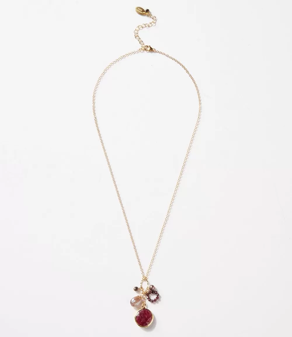 Gemstone Cluster Necklace>Karen Kane Online