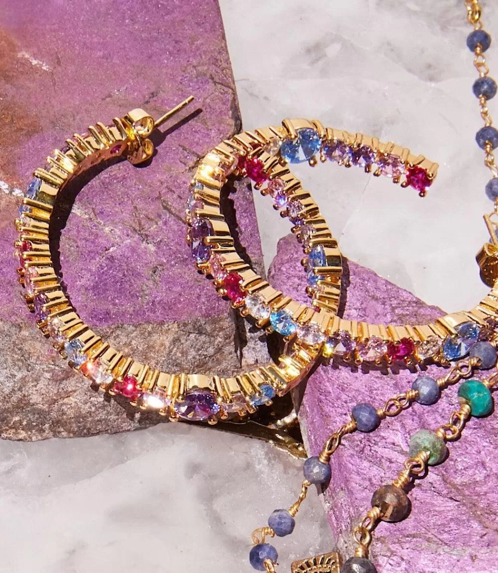 Gemstone Hoop Earrings>Karen Kane Best Sale