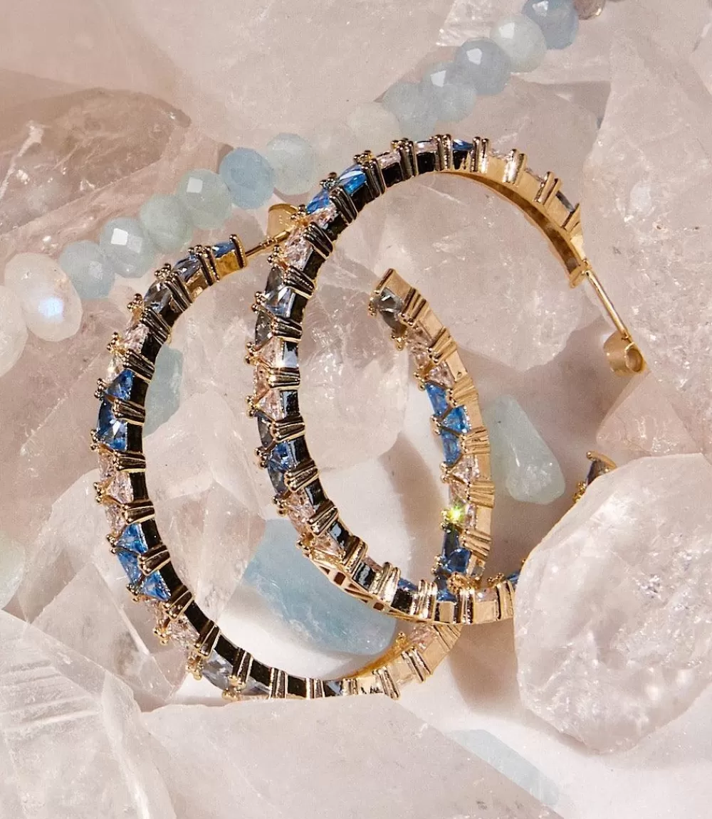 Gemstone Hoop Earrings>Karen Kane Outlet