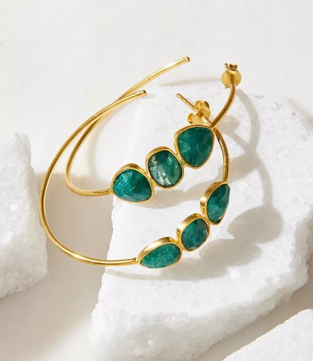 Gemstone Hoop Earrings>Karen Kane Flash Sale