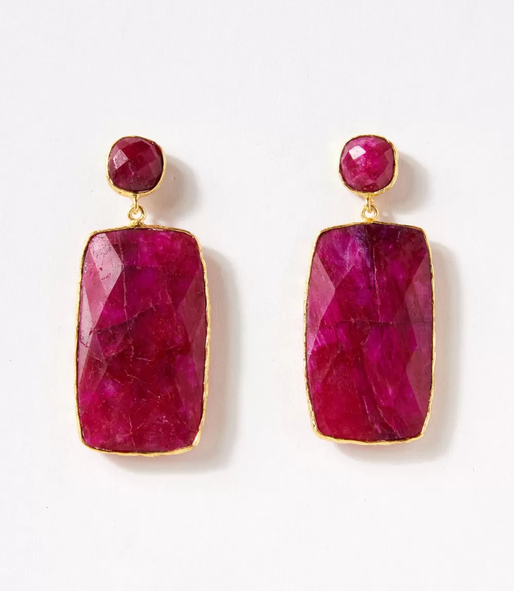 Gemstone Statement Earrings>Karen Kane Online