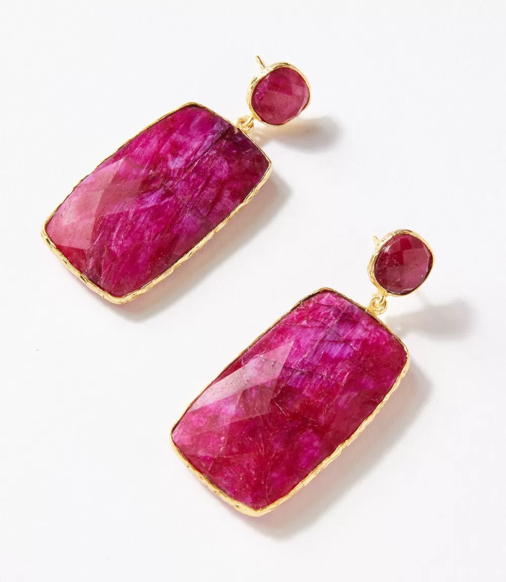 Gemstone Statement Earrings>Karen Kane Online