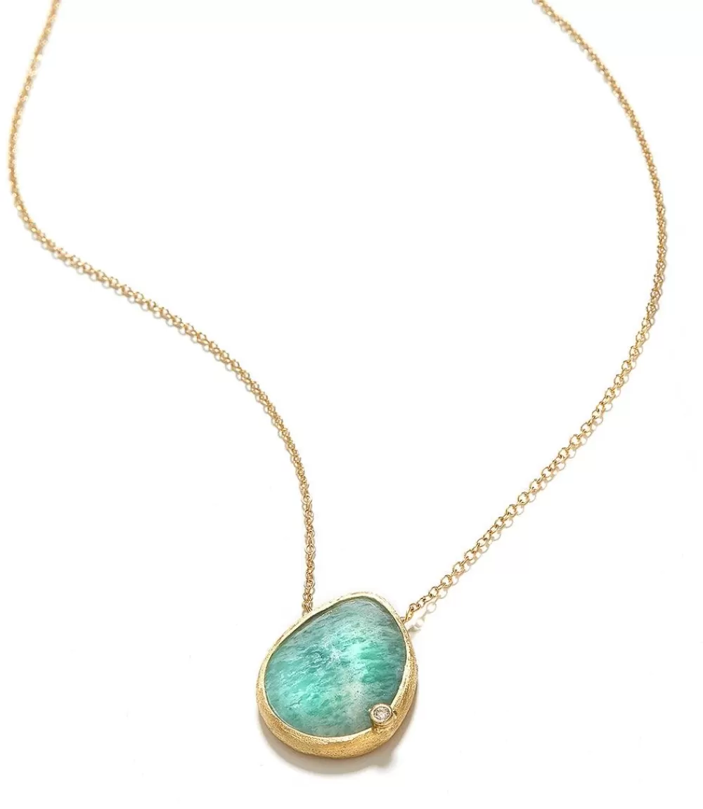 Gemstone Teardrop Necklace>Karen Kane Fashion