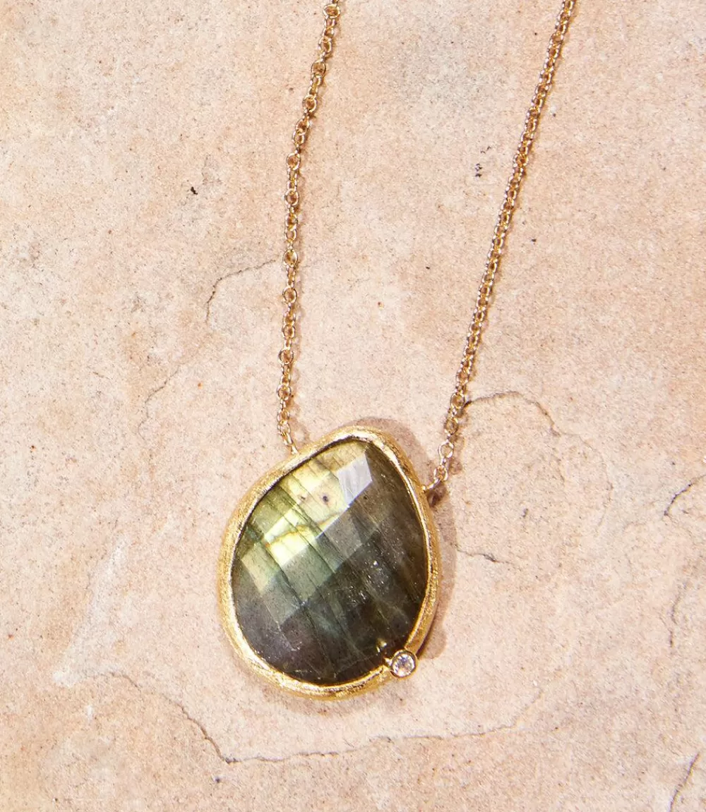 Gemstone Teardrop Necklace>Karen Kane Discount