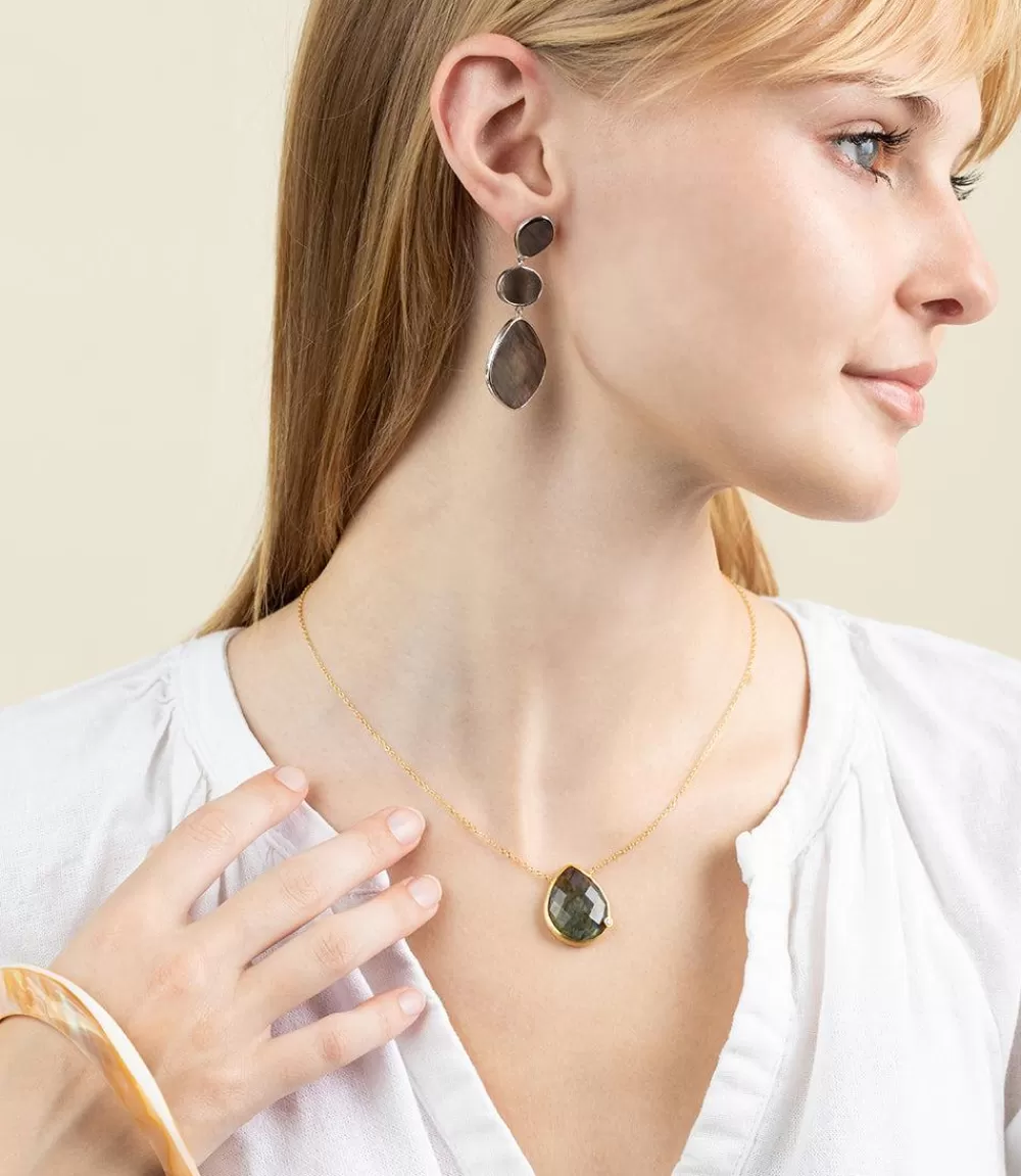 Gemstone Teardrop Necklace>Karen Kane Discount