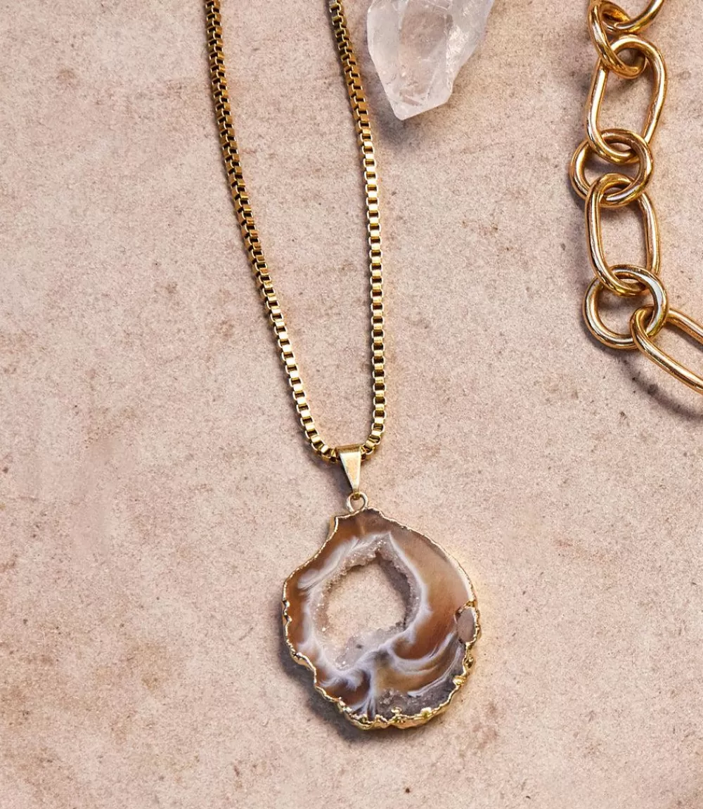 Geode Pendant Necklace>Karen Kane Discount