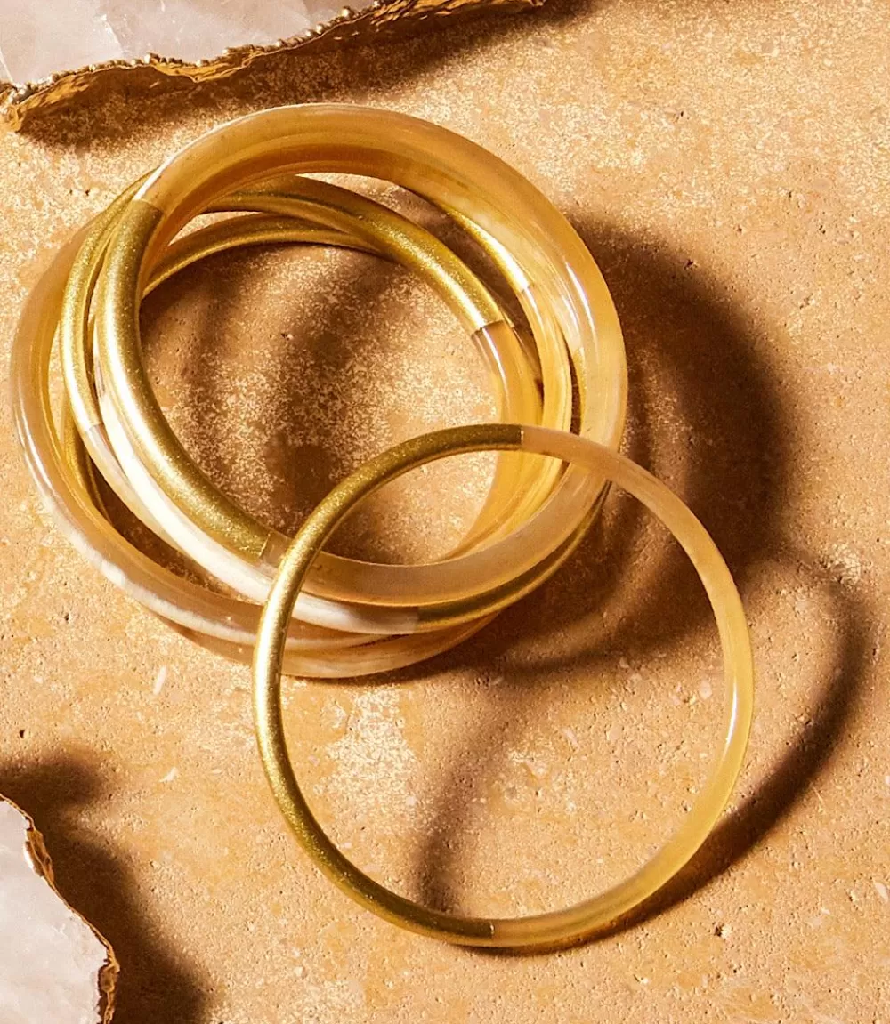 Golden Mix Horn Bangles, Set of 6>Karen Kane Clearance