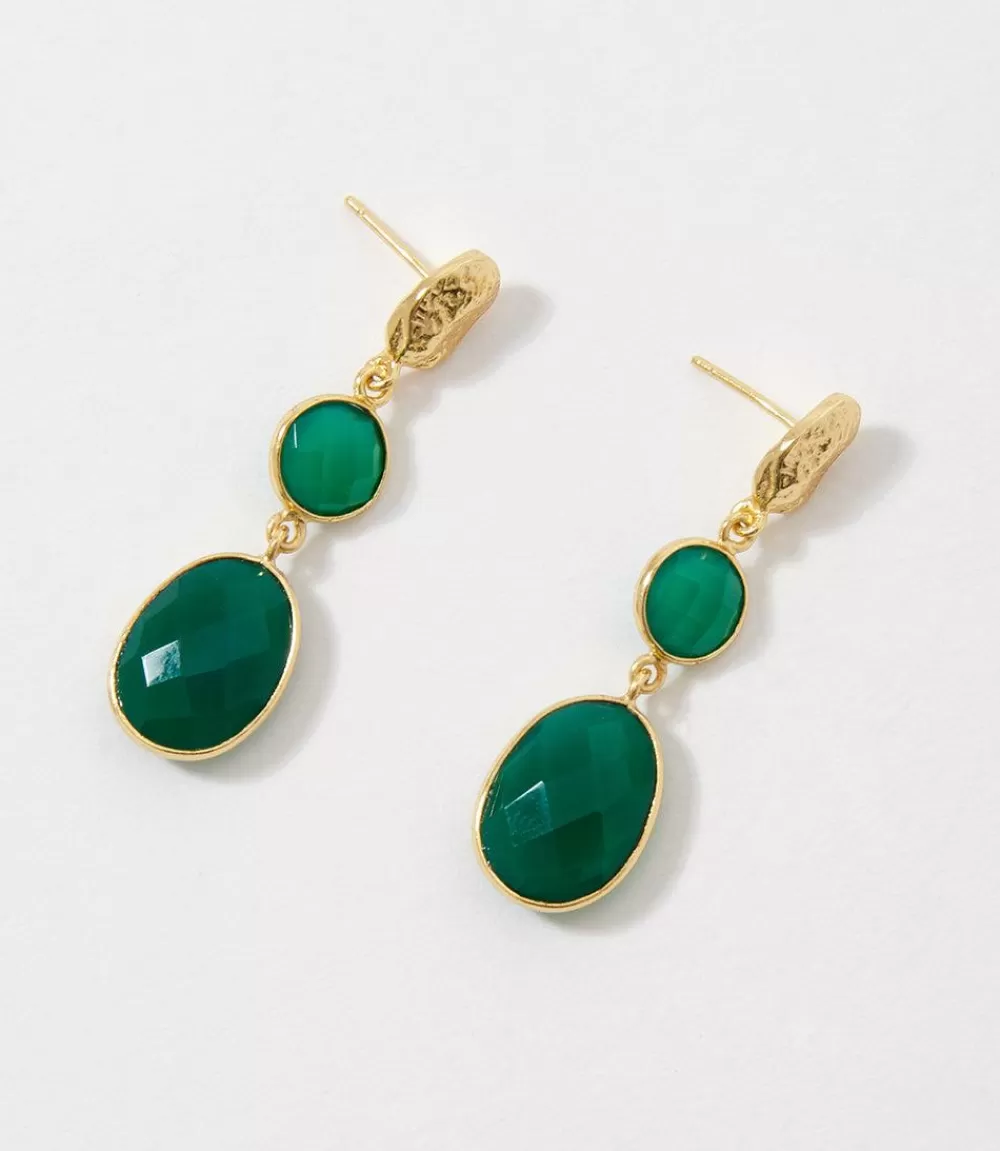 Onyx Double Drop Earrings>Karen Kane Clearance