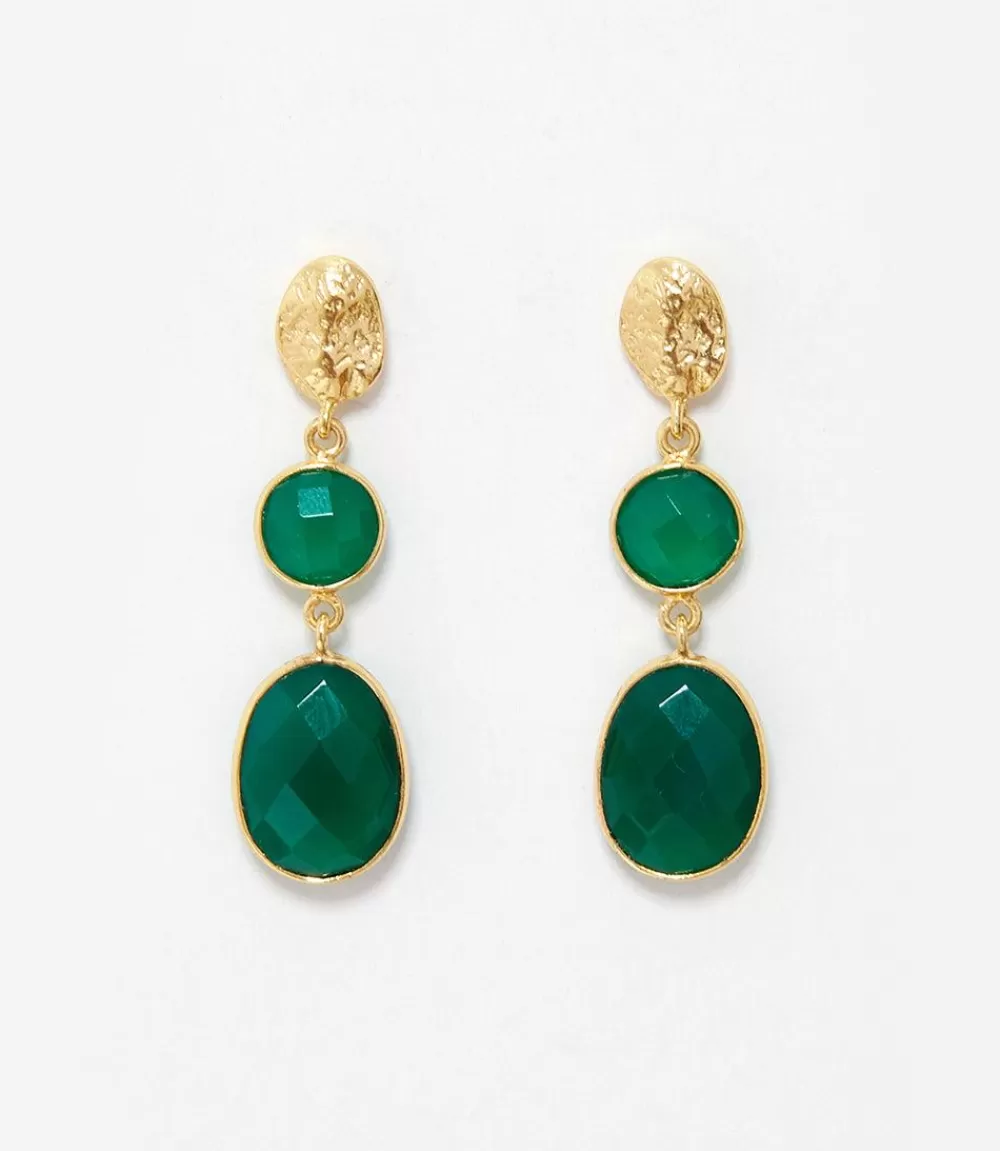 Onyx Double Drop Earrings>Karen Kane Clearance