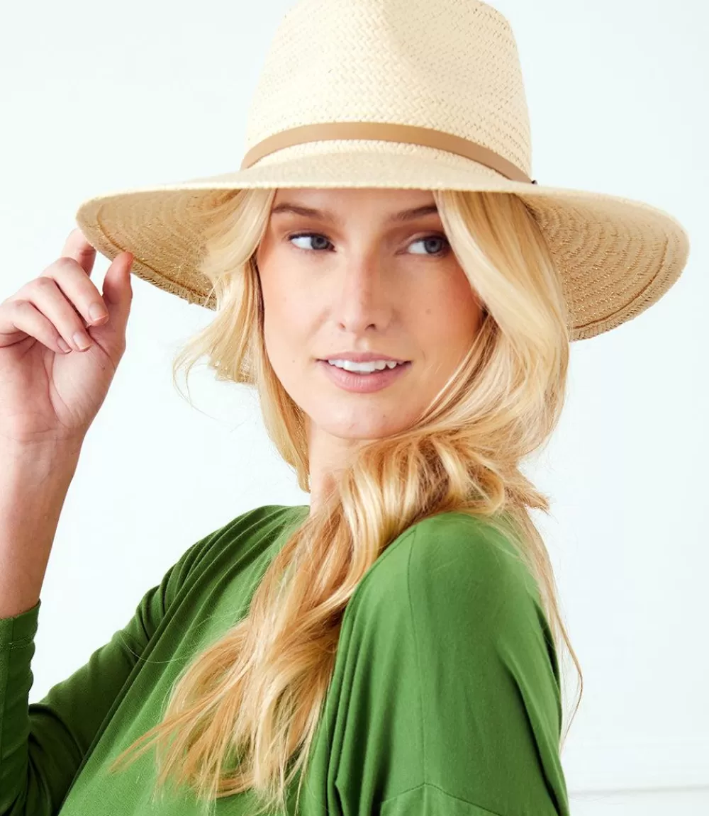 Handwoven Toyo Straw Panama Hat>Karen Kane New