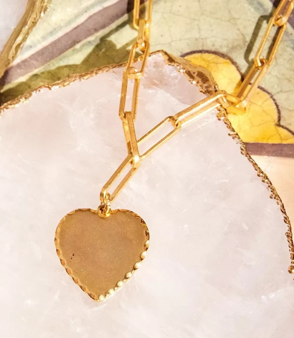 Heart Disc Necklace>Karen Kane Sale