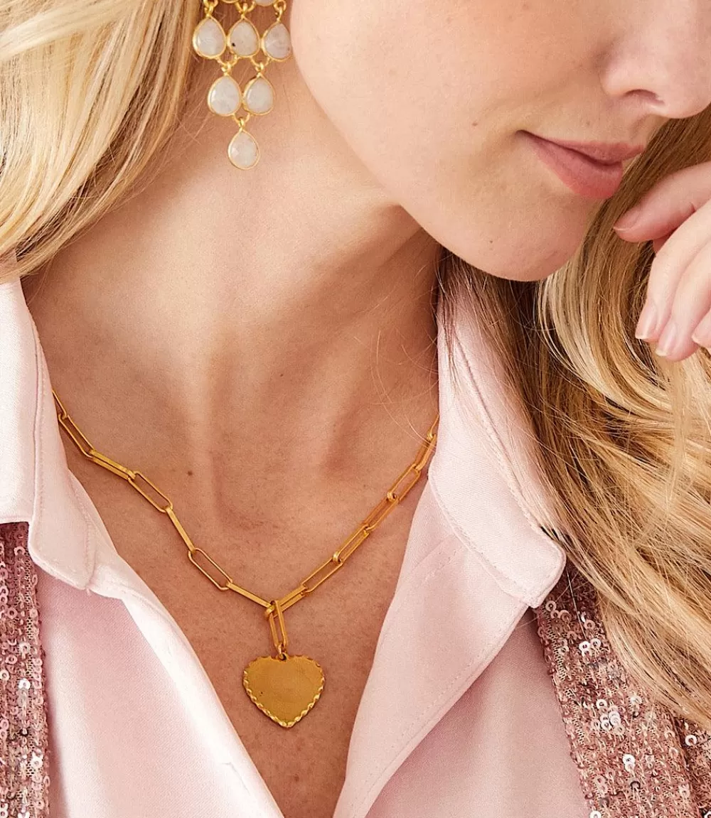 Heart Disc Necklace>Karen Kane Sale