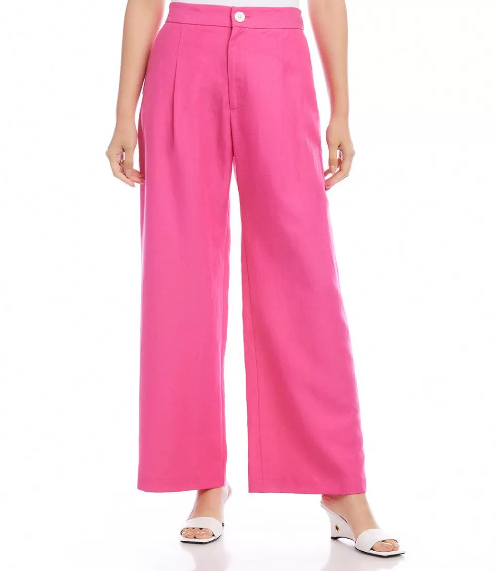 High Waist Pleated Pants>Karen Kane Online