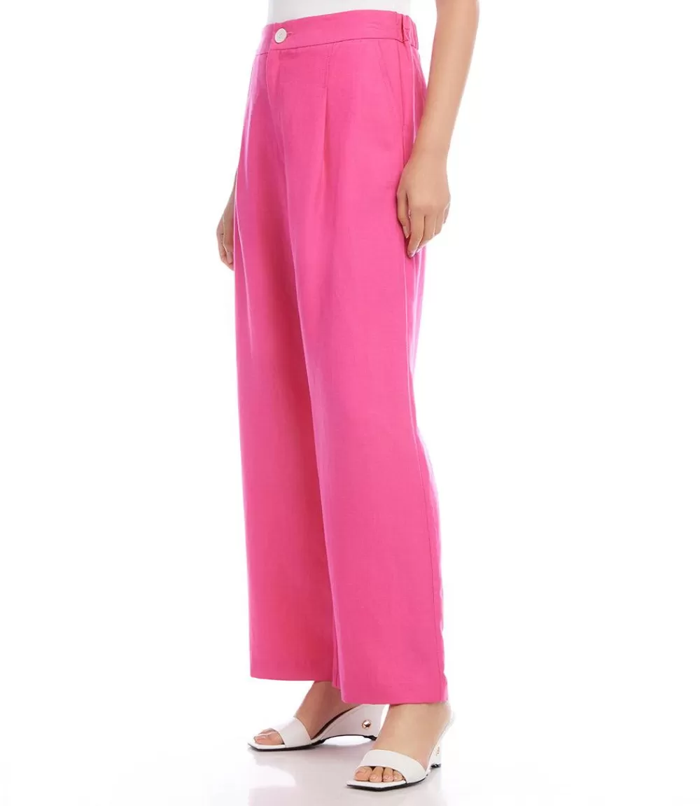 High Waist Pleated Pants>Karen Kane Online