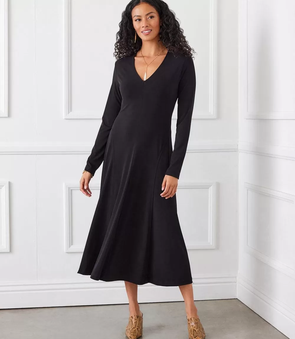 Kate V-Neck Midi Travel Dress>Karen Kane Outlet