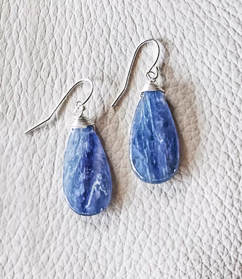 Kyanite Teardrop Earrings>Karen Kane Online