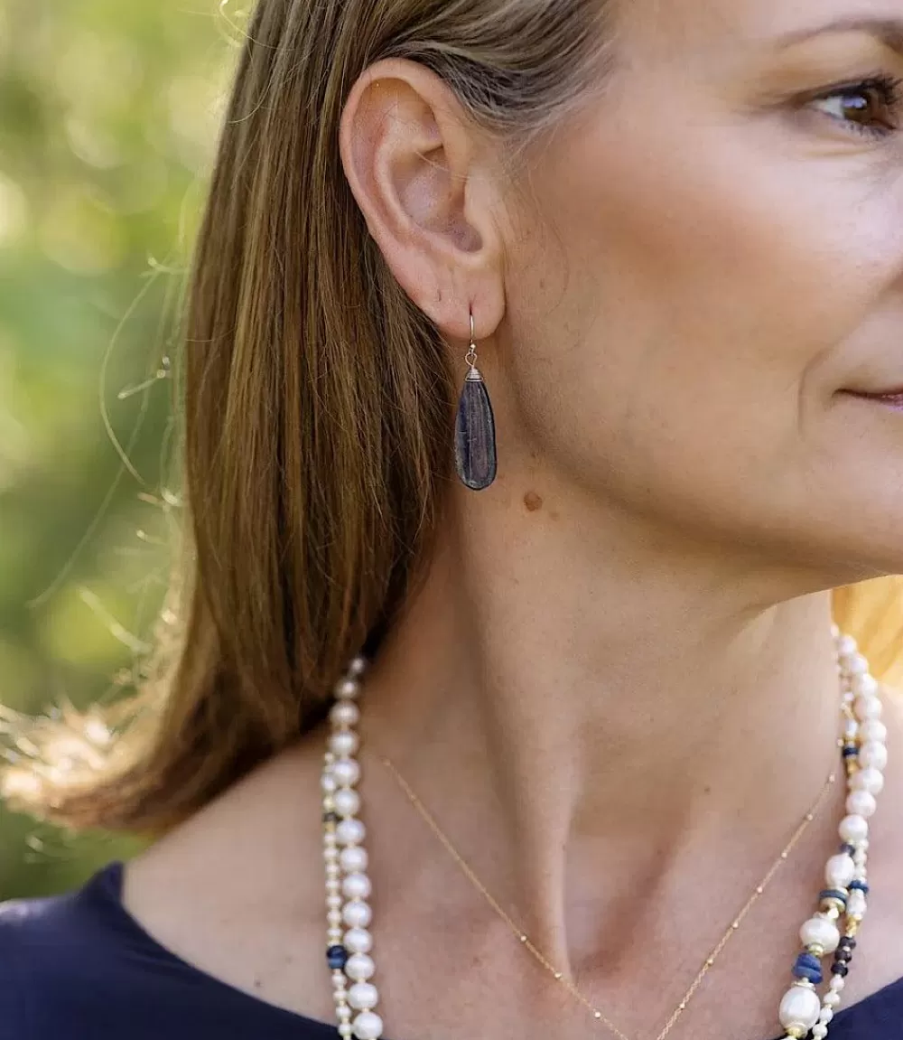 Kyanite Teardrop Earrings>Karen Kane Online