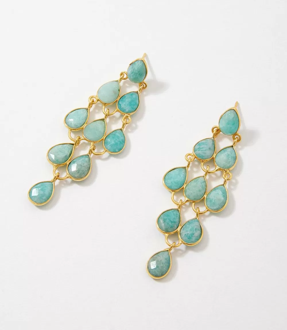 Large Gemstone Chandelier Earrings>Karen Kane New