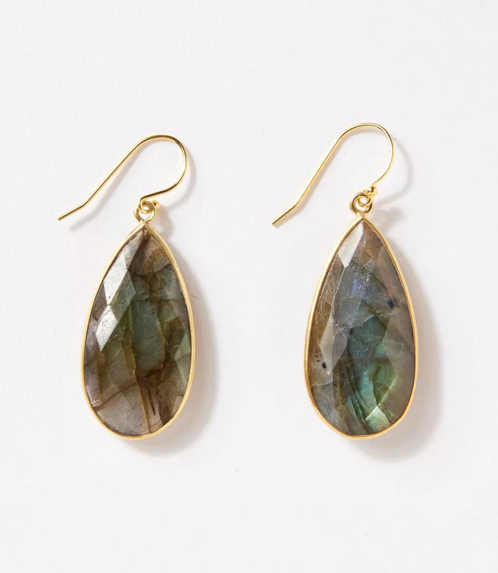 Large Natural Gemstone Earrings>Karen Kane Best