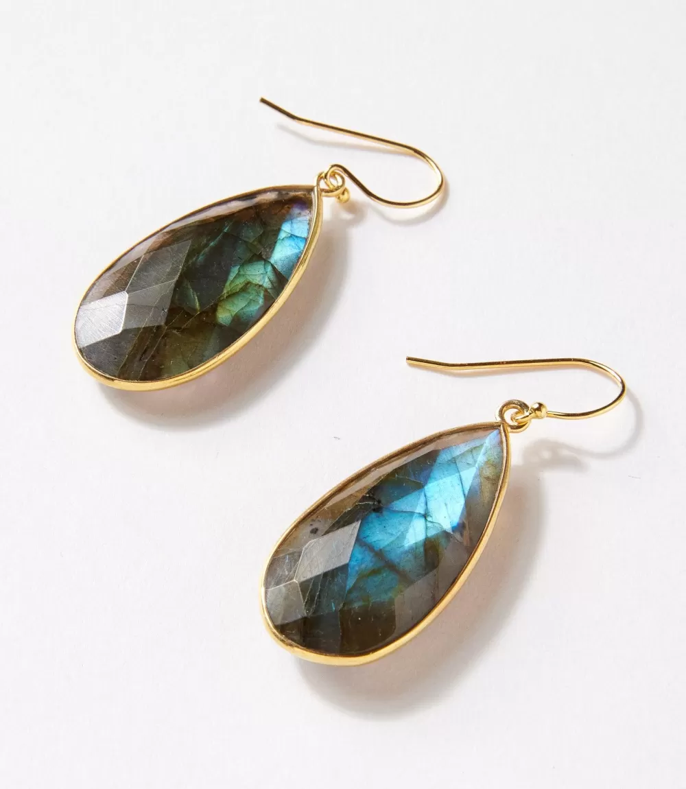 Large Natural Gemstone Earrings>Karen Kane Best