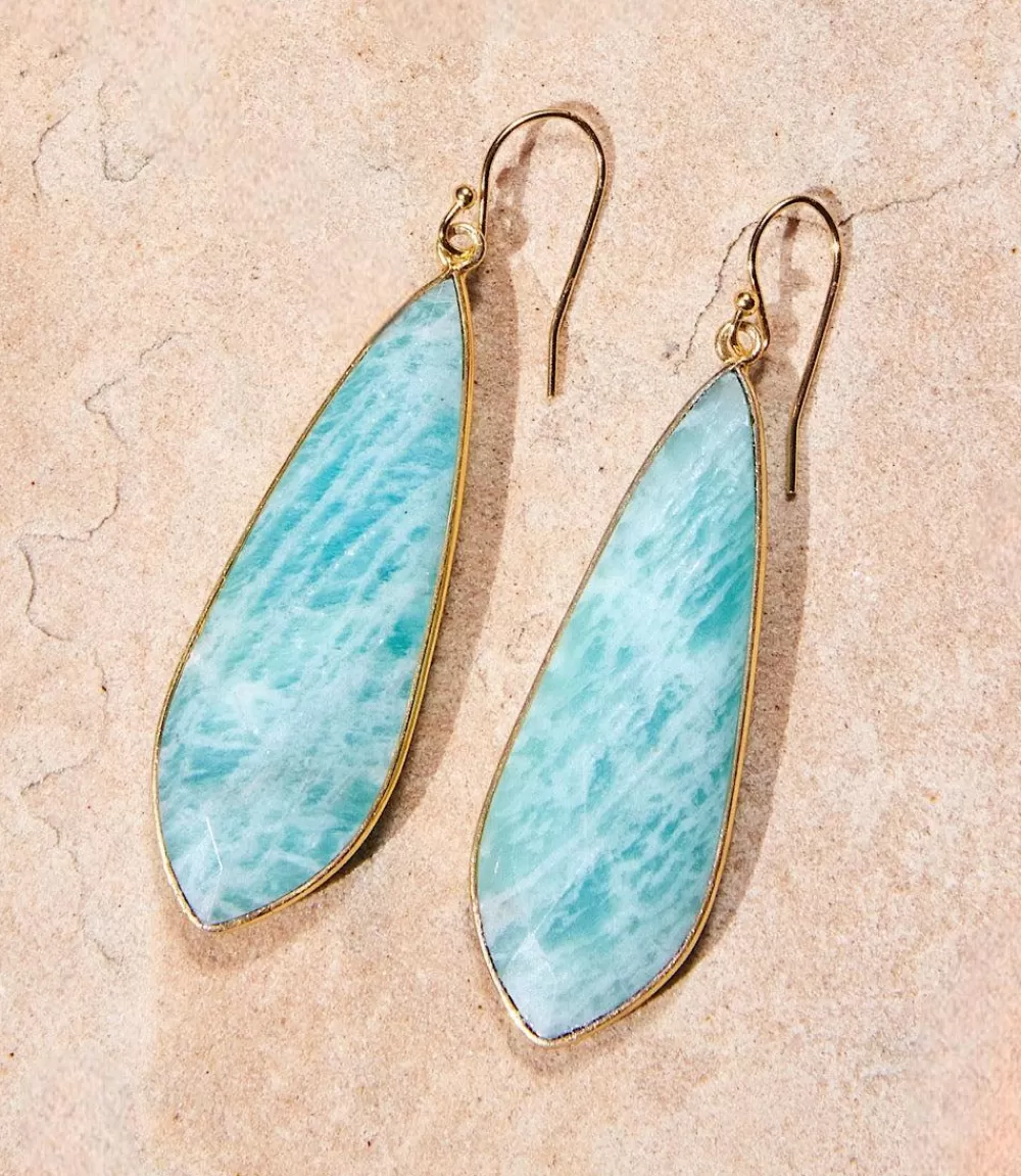 Large Natural Gemstone Earrings>Karen Kane Fashion