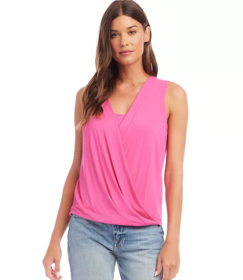 Layered Drape Front Top>Karen Kane Cheap