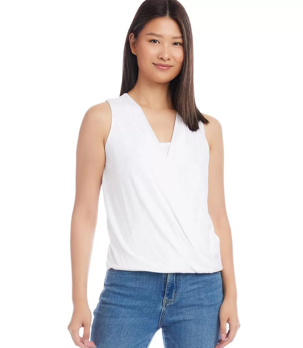 Layered Drape Front Top>Karen Kane Shop