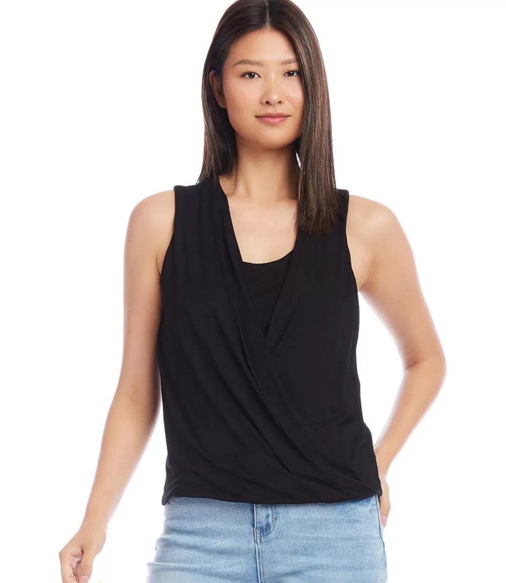 Layered Drape Front Top>Karen Kane Hot