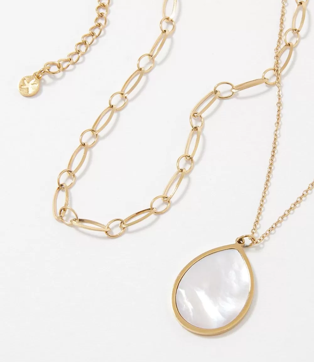 Layered Mother Of Pearl Necklace>Karen Kane Store