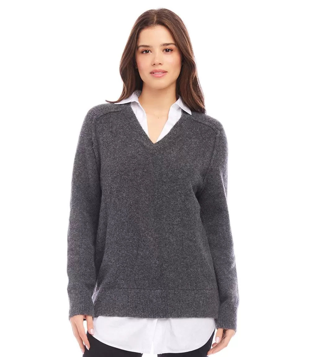 Layered Sweater>Karen Kane Outlet