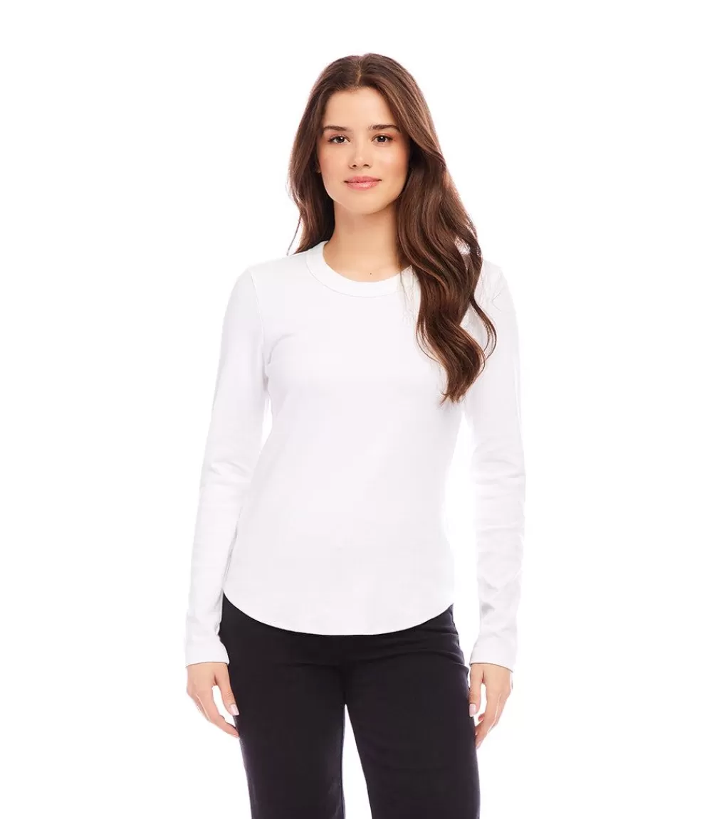 Long Sleeve Crew Neck Tee>Karen Kane Clearance