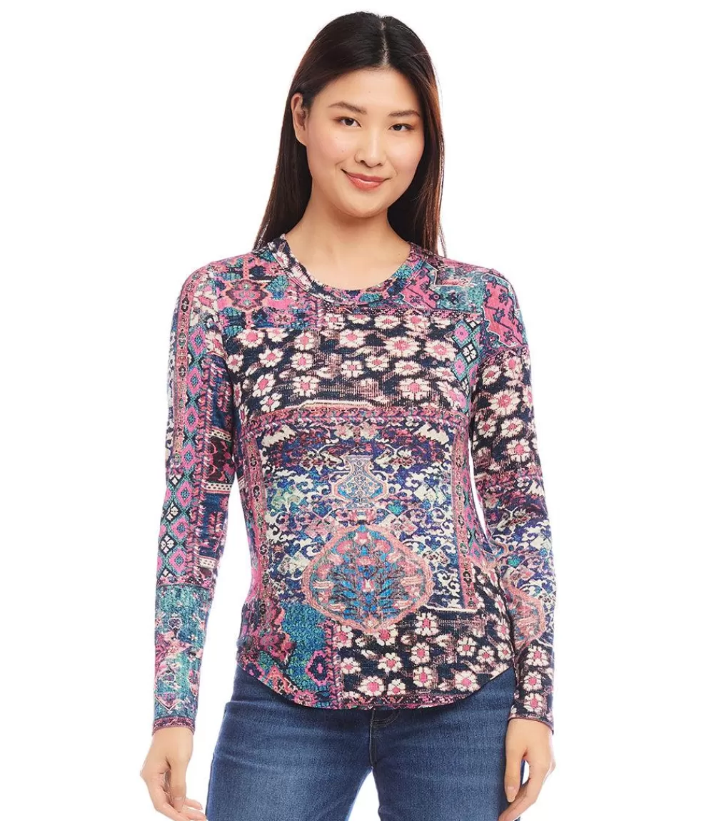 Long Sleeve Crew Neck Top>Karen Kane Best Sale