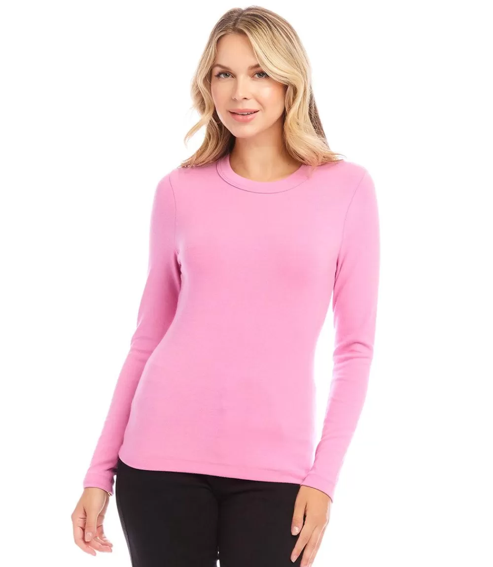 Long Sleeve Crewneck Tee>Karen Kane Shop